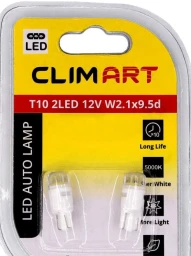 Лампа светодиодная CLIM ART T10 12V 5W, CLA00509, 2 шт
