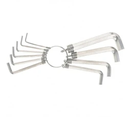 Набор шестигранных ключей (10 предметов) "SPARTA" (1,5-10 мм, никелированные на кольце)