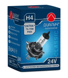 Лампа галогенная Диалуч Classic H4 24V 75/70W, 1