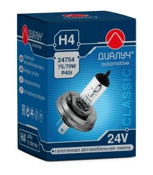 Лампа галогенная Диалуч Classic H4 24V 75/70W, 1 (арт. 24754)