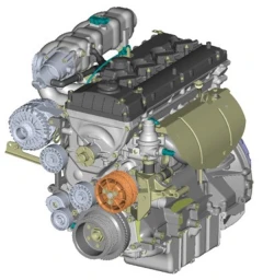 Двигатель УАЗ Патриот (92 бензин) Евро-5 "УАЗ" (КПП DYMOS, компрессор кондиционера)
