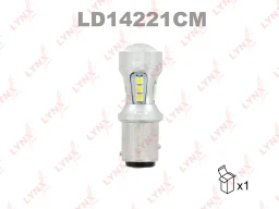 Лампа светодиодная LED P21/5W S25 12V BAY15d SMDx18 7100K CANbus LYNXauto LD14221CM