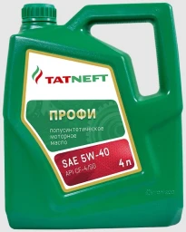 Моторное масло Tatneft Профи 5W-40 полусинтетическое 5 л