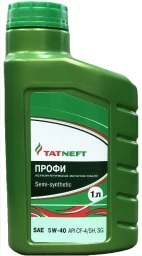 Моторное масло Tatneft Профи 5W-40 полусинтетическое 1 л
