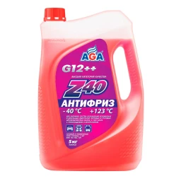 Антифриз AGA Z40 G12++ красный -40°С 5 кг