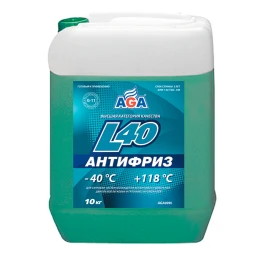 Антифриз AGA L40 G11 сине-зеленый -40°С 10 кг