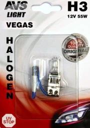 Лампа галогенная AVS Vegas H3 12V 55W, 1 шт.