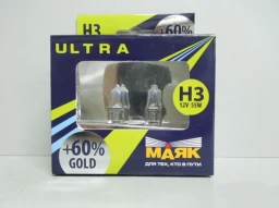 Лампа галогенная Маяк Gold Ultra New H3 12V 55W, 2 шт.