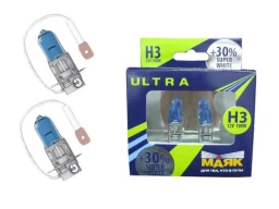Лампа галогенная Маяк Ultra Super White H3 12V 55W, 2 шт.