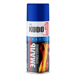 Эмаль термостойкая "KUDO" синяя (520 мл) (аэрозоль)