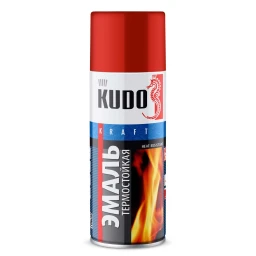 Эмаль термостойкая "KUDO" красная (520 мл) (аэрозоль)