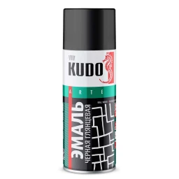 Краска алкидная черная глянцевая Kudo KU-1002 аэрозоль 520 мл